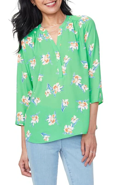 Curves 360 By Nydj Perfect Blouse In Daffodil Meadow