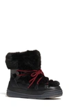 Moncler Insolux M Faux Shearling-trimmed Leather Boots In Black