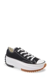 Converse Black Run Star Hike Low Top Sneakers In Black/ White/ Gum