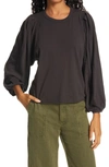 THE GREAT THE PLEAT SLEEVE T-SHIRT,T490002