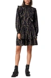 ALLSAINTS AISLYN VARANASI FLORAL LONG SLEEVE COTTON DRESS,WD444S