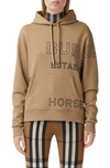 BURBERRY POULTER HORSEFERRY PRINT COTTON HOODIE,8036177