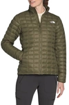 The North Face Thermoball(tm) Eco Packable Jacket In Burnt Olive Green Matte