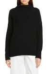 Vince Boiled Cashmere Funnel Neck Pullover In H Platinum