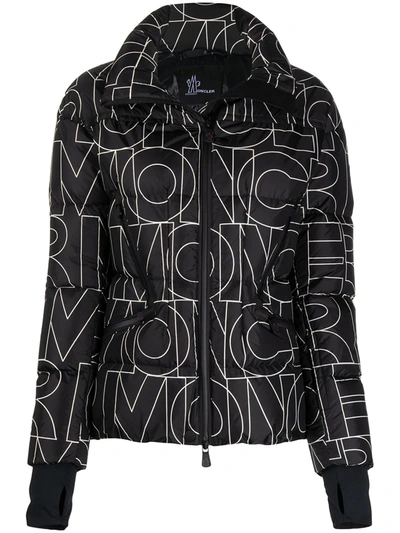 Moncler Logo印花绗缝夹克 In Black