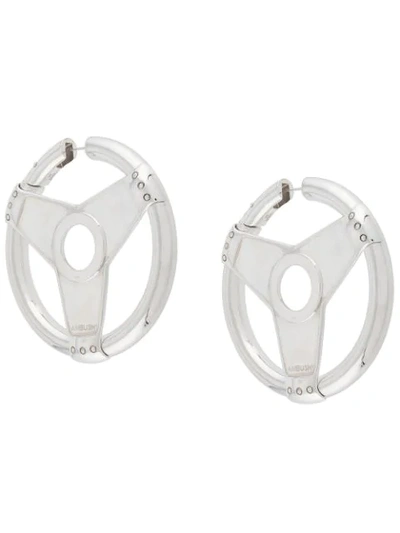Ambush Wheel Hoop Earrings In Silver