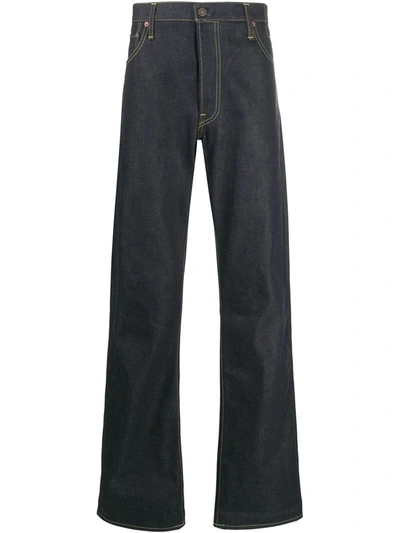 Visvim High-rise Straight-leg Jeans In Blue