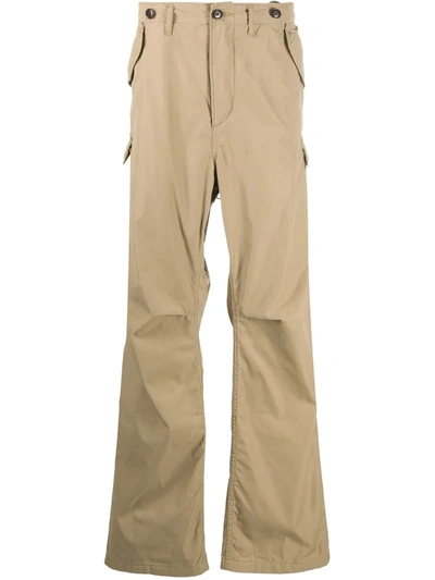 Visvim High-rise Straight-leg Cargo Trousers In Neutrals