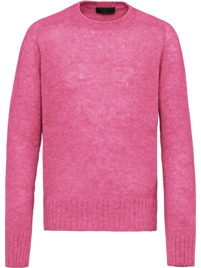 Prada Shetland Wool Sweater In Rot