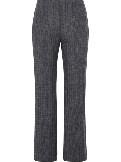 Fendi Flannel And Cashmere Trousers In Grey