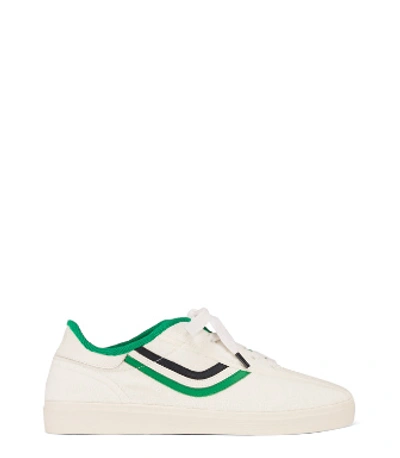 Tory Sport Tory Burch Chevron Terry Sneakers In Snow White/vineyard