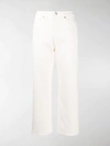 P.a.r.o.s.h Parosh Cropped Straight-leg Jeans In White