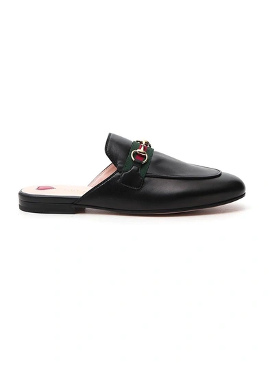 Gucci Princetown Slippers In Black