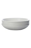 Le Creuset Set Of 4 9 3/4-inch Pasta Bowls In White