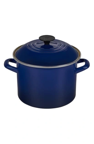 Le Creuset 6-quart Enameled Steel Stockpot In Indigo
