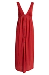 NINETY PERCENT BRUSHED V-NECK MIDI DRESS,NCDW-0198