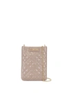 LOVE MOSCHINO CHAIN-STRAP QUILTED PHONE HOLDER