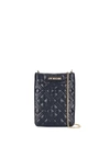 LOVE MOSCHINO CHAIN-STRAP QUILTED PHONE HOLDER