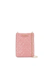 LOVE MOSCHINO CHAIN-STRAP QUILTED PHONE HOLDER