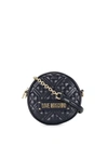 LOVE MOSCHINO QUILTED ROUND SHOULDER BAG