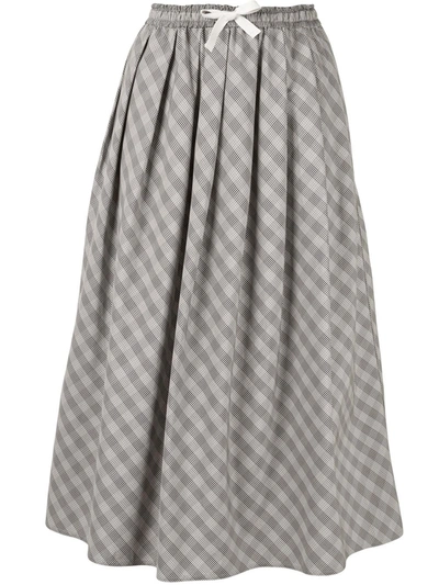 Sofie D'hoore Check-pattern A-line Skirt In Grey