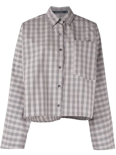 Sofie D'hoore Check-pattern Cotton Shirt In Grey