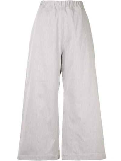 Sofie D'hoore Wide Leg Cropped Trousers In Grey