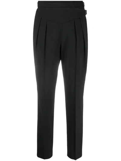 Red Valentino High Waisted Trousers In Black