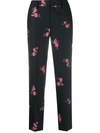 RED VALENTINO FLOWER JACQUARD TAILORED TROUSERS
