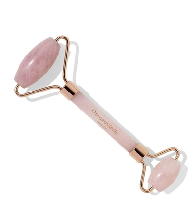 Omorovicza Rose Quartz Roller (double Ended) In Box In Colourless