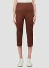 ISSEY MIYAKE PLEATS PLEASE BY ISSEY MIYAKE PLEATED CROPPED PANTS