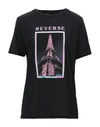 Maje Printed Cotton-jersey T-shirt In Black