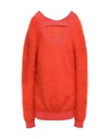 Mugler Sweaters In Rust
