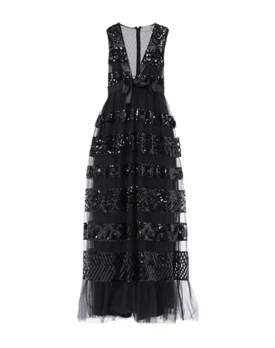 Red Valentino Long Dresses In Black