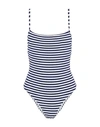 SOLID & STRIPED ONE-PIECE SWIMSUITS,47271694GU 5