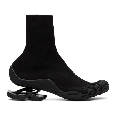 Balenciaga High Toe短袜式运动鞋 In Black