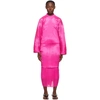 ISSEY MIYAKE PLEATS PLEASE ISSEY MIYAKE PINK MADAME-T KNIT STOLE SCARF