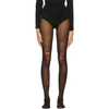 Gucci Black Distressed Tights In 1000 Black