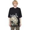 PALM ANGELS PALM ANGELS BLACK OVERSIZED DESERT SKULL T-SHIRT