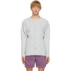 ISSEY MIYAKE HOMME PLISSE ISSEY MIYAKE GREY BASICS CARDIGAN