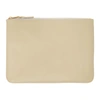 COMME DES GARÇONS COMME DES GARCONS WALLETS OFF-WHITE LARGE LINE ZIP POUCH