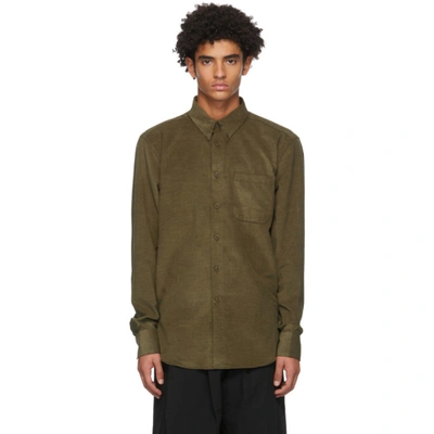 Naked And Famous Easy Corduroy Button Down Shirt In Khaki