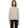 MAX MARA S MAX MARA TAUPE KNIT CASHMERE GETTI SWEATER