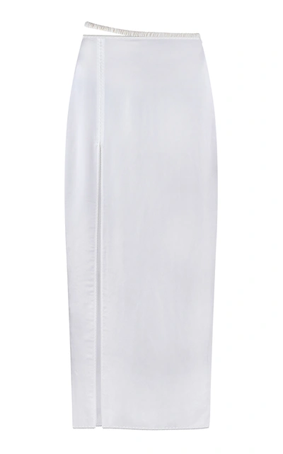 Anna October Women's Arina Satin Midi Skirt In White,black