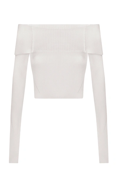 Anna October Women's Anechka Off-the-shoulder Knit Top In White