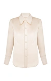 Anna October Tuesday Satin Shirt In White