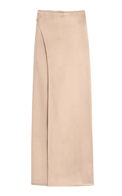 Anna October Women's Inna Satin Midi Skirt In Neutral