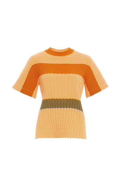 Victoria Beckham Women's Mini Striped Cotton Tee