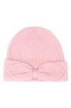 Kate Spade Pointy Bow Beanie In Chalk Pink