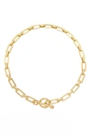 Ettika Rectangle Chain Necklace In Gold